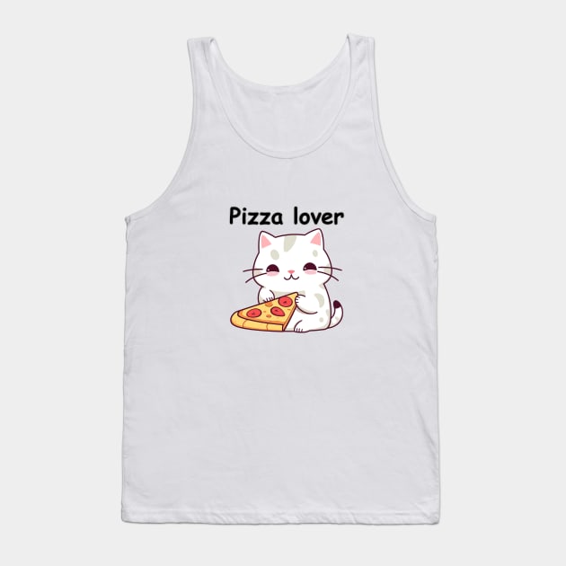 Cat eating pizza, pizza lover Tank Top by AvocadoShop